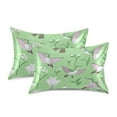 thumbnail image 2 of Hummingbirds and Flowers King Size Pillowcase Ultra Soft Silky Fabric Wrinkle Fade Resistant 20x40in, 2 of 9