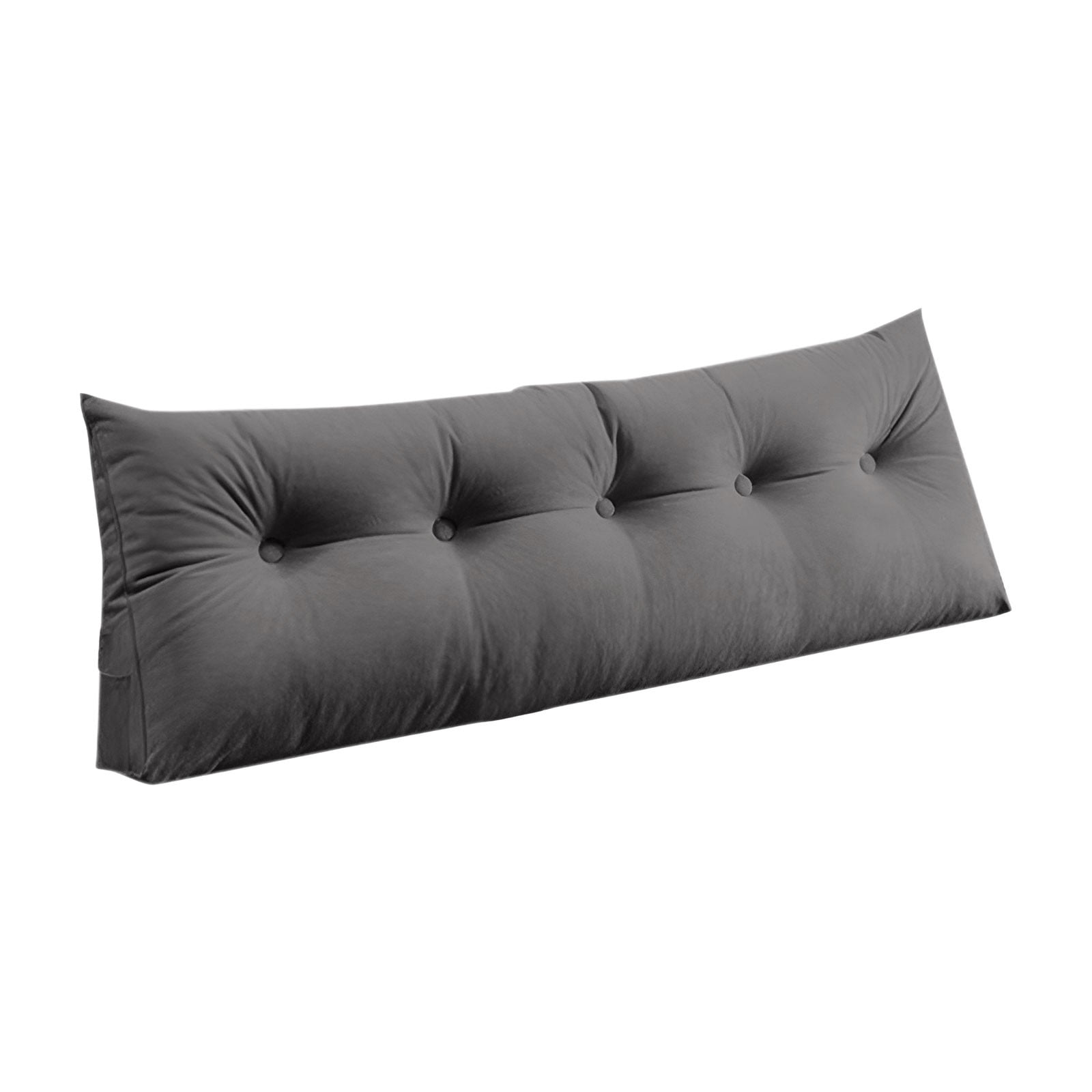 Denhf Headboard Pillow, Wedge Pillow Headboard with Removable Cover, Triangular Headboard Pillow for Bed Sofa Dorm, Daybed Pillows for Sitting, Reading and Working, 24" x 20", Gray