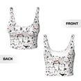 thumbnail image 5 of Haiem Cute Cat Pattern Womens Sports Bra - U Neck Padded Low Impact Yoga Bra Workout Crop Top Gym Moisture-Wicking Workout Vest -XX-Large, 5 of 9
