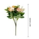 thumbnail image 3 of Rosa De Montaña Simulada Ramo de rosas y camelias de seda,arreglo floral artificial para decoración del hogar,centro de mesa de boda y jarrón (color naranja,1 pieza). Rkxzt, 3 of 9