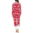 thumbnail image 3 of Renewold Trendy Adult Reindeer Snowflake Pajama Set for Women Soft Snug-Fit Sweatshirt 2 Pieces Elastic Christmas Day Relaxed Durable Loungewear Clothes Size 6XL, 3 of 4