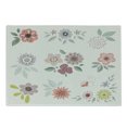 thumbnail image 1 of Floral Vintage Cutting Board, Charming and Continuous Flowers Leaves and Butterflies in Pastel Tones, Decorative Tempered Glass Cutting and Serving Board, in 3 Sizes, by Ambesonne, 1 of 2