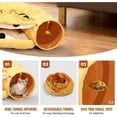 thumbnail image 5 of Vivifying 2-in-1 Collapsible Cat Tunnel for Indoor Cat Bed and Hideout for Pet Dog Rabbit Bunny Ferret Tunnel Tubes Toys with Removable Washable Mat, Cat Tower Wheel Stuff, 5 of 9