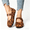 Leopard print, variant on Women's Faux Suede Mary Jane Flats, Adjustable Buckle Strap Leopard Print Casual Shoes