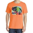 thumbnail image 2 of Wild Bobby,Cute Rainbow Neon Doberman Dog Lover Garment-Dyed Washed Look Short Sleeve Tees, Neon Orange, Large, 2 of 3