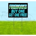 thumbnail image 1 of Fireworks Buy One Get One Free (18" x 24") Yard Sign, Includes Metal Step Stake, 1 of 6