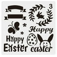thumbnail image 6 of Wovilon Wall Murals Peel And Stick 12Pcs Easter Stencils Templates Plastic Hollow Drawing Painting, 6 of 7
