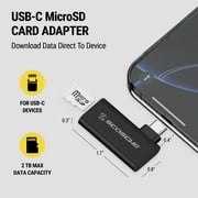 Scosche MCRA-RP1 Strikeline High-Speed 3.0 USB-C MicroSD Memory Card Reader for Micro SD, SDHC and SDXC