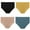 Yel-Bla-Pik-Blu, variant on Sociala Women's Threaded Pure Cotton Plus Size Mid-Waisted Panties,4-Pack