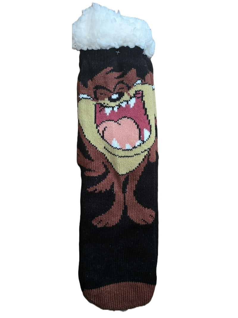 Warner Brothers Loony Tunes Sherpa Lined Gripper Bottom Socks 3pk