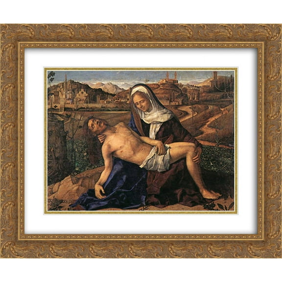 Giovanni Bellini 2x Matted 24x20 Gold Ornate Framed Art Print 'Pieta'