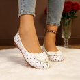 thumbnail image 5 of YOUYEDIAN Loafers for Women Fashion Polka Dot Low Heel Versatile Round Toe Bowtie Deco Flat Casual Slip On Comfy Outdoor Dress Shoes, 5 of 5