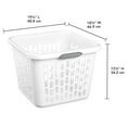 thumbnail image 3 of Sterilite Laundry Basket, 1.5 Bushel Plastic Hamper with Handles, White, 6 Pack, 3 of 8