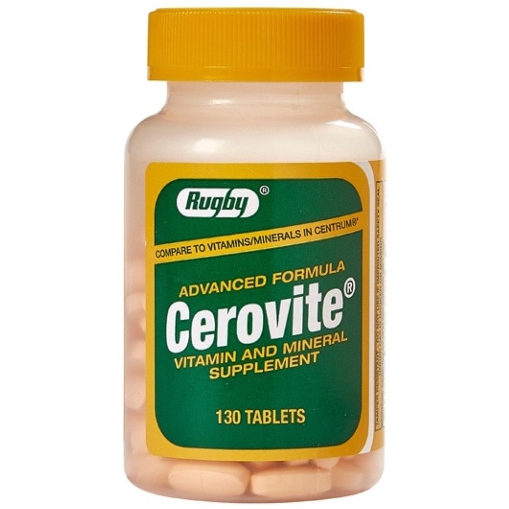 Multivitamin with Iron Supplement Cerovite 3500 IU 400 IU 200 mg