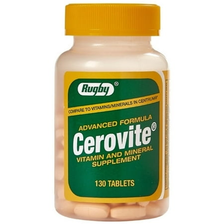 Multivitamin with Iron Supplement Cerovite 3500 IU  400 IU  200 mg Strength Tablet 130 per Bottle - 1