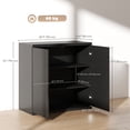 thumbnail image 3 of HOMCOM Ensemble de 2 Bahuts, Armoire de Cuisine Cannelée, Noir Gris, 3 of 10