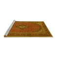 thumbnail image 2 of Ahgly Company Machine Washable Indoor Rectangle Medallion Yellow Traditional Area Rugs, 2' x 3', 2 of 4