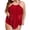 Red, variant on Women's Two Piece Underwire Bikini Swimsuit High Cut String Cheeky Ruched Push Up Padded Halter Top Beach Bathing Suit
