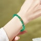 thumbnail image 2 of Pulsera de jade para mujer, con cuentas de jade verde natural de 6 mm, 2 of 2