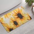 thumbnail image 2 of White Sunflower Pattern Bathroom Rugs Mat,Non Slip Microfiber Bathroom Rug,Rubber Backing,Soft Bathroom Mats for Bathroom Floor,Tub and Shower,17x27in(43x68cm), 2 of 5