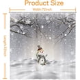 thumbnail image 6 of GOOESING Winter Christmas Snowman Pine Tree Polyester Shower Curtain for Xmas Bathroom Decor 72"x72", 6 of 6