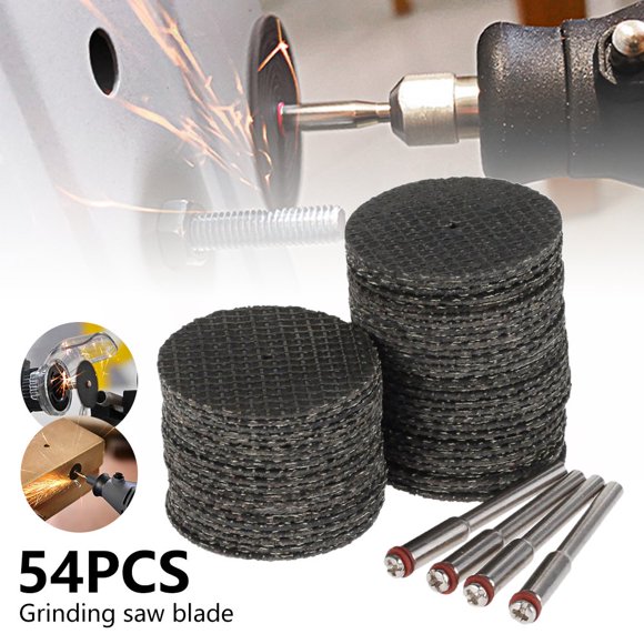 54 Pcs/Ensemble Outil de Coupe Abrasif Roues de Coupe en Fibre de Verre Renforcées Disque d'Outil de Coupe Abrasif Compatible avec Accessoire d'Outil Rotatif de Coupe