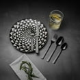 thumbnail image 3 of Thyme & Table 20-Piece Stainless Steel Black Medallion Flatware Set, Luxe Collection, 3 of 3