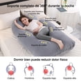 thumbnail image 2 of Almohada de Embarazo en Forma de U, Almohada de Apoyo para el Embarazada, Almohada de Embarazo para Dormir de 69 Pulgadas, con Funda Extraíble de Algodón, Alivia el Dolor de la Madre y Mejora Sueño, 2 of 7