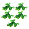 thumbnail image 2 of 5x Realistic Frog Bass Frog Top Water Soft Crank Green, 2 of 8