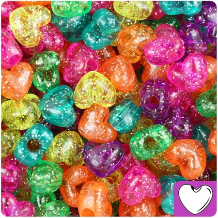 beadtin 250pcs 12mm jelly sparkle pony beads mix heart dialog displays option button additional opens zoom