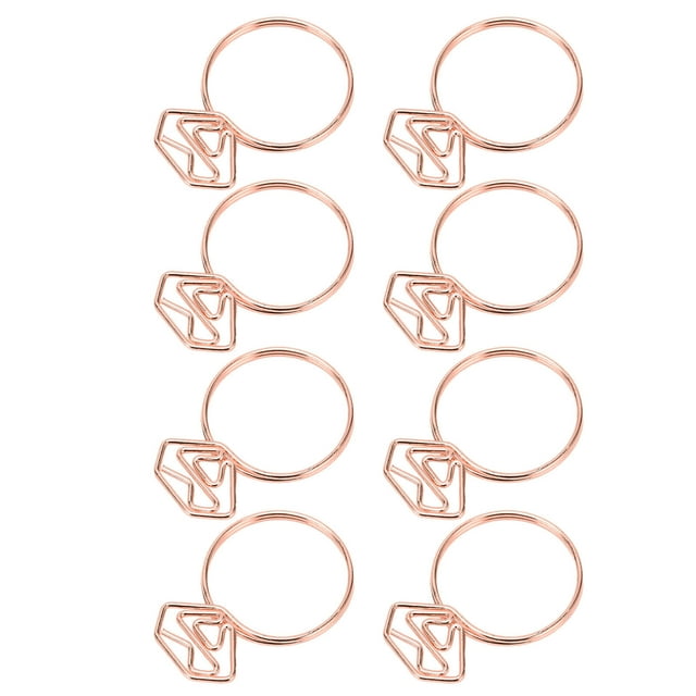Cute Paper Clips, Strong Clamping Fancy Paperclips 100Pcs Anti Slip for Office Gold,Rose Gold