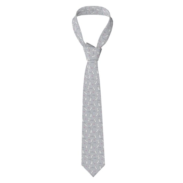 Fotbe Fun Rabbit Corbata Clásica para Hombre con Estampado – Corbata de Seda Jacquard Tejida, para Negocios, Bodas y Eventos Formales