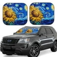 thumbnail image 1 of Fotbe Whimsical Sunflowers Night Sky Juego de 2 Piezas de Parasoles para Parabrisas | Bloqueador Solar para Auto | Accesorios Plegables para Protección Solar Interior-Large, 1 of 6