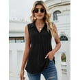 thumbnail image 4 of ZHENWEI Summer Sleeveless Tops for Women V Neck Casual Tank Tops Loose Solid Collar Polo Shirts, 4 of 9