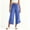 0_ Blue, variant on PWPSG Womens Casual Capri Pants, Drawstring Waist with Button Closure, Breathable Fabric and Split Hem for Resort Leisure Wear Beige XXL