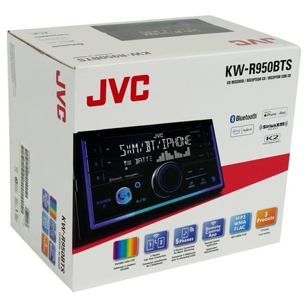 JVC - Bluetooth CD/DM Receiver with Voice Assistant Built in and Satellite Radio Ready - Black