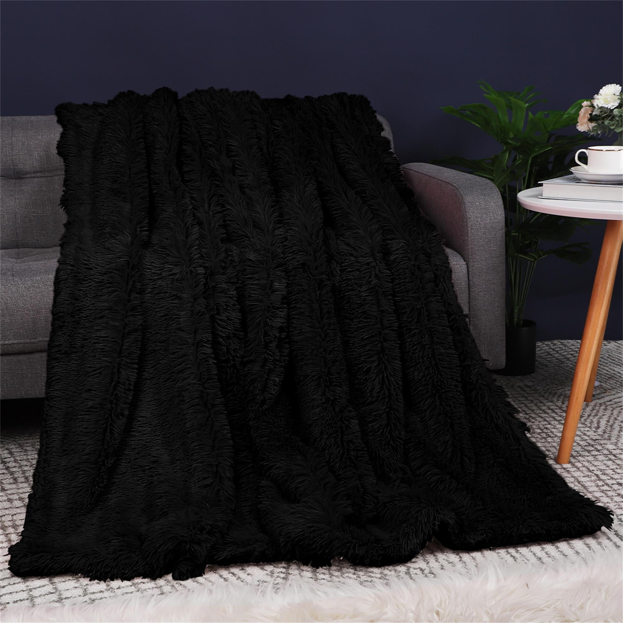 Meet 1998 Soft Sherpa Throw Blanket Puzzle Pattern Reversible Cozy Plush Fleece Blanket Black White Luxury Fluffy Bed Blanket for Couch Sofa Office 50x80 inch