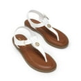 thumbnail image 6 of DREAM PAIRS Dressy T-Strap Flat Thong Sandals for Women Comfort Roman Gladiator Casual Summer Beach Flip Flop Shoes with Adjustable Back Ankle Strap, 6 of 8