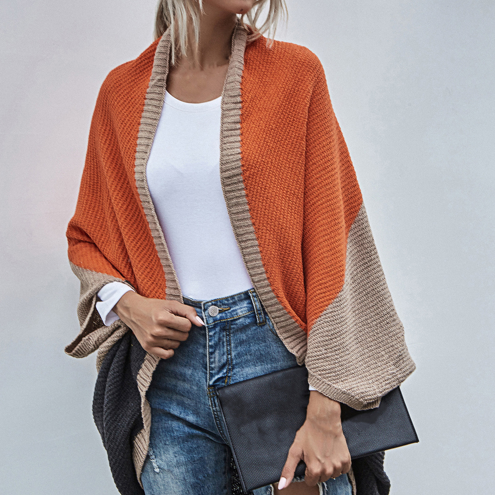 lizyue Long Sleeve Cardigan Batwing 