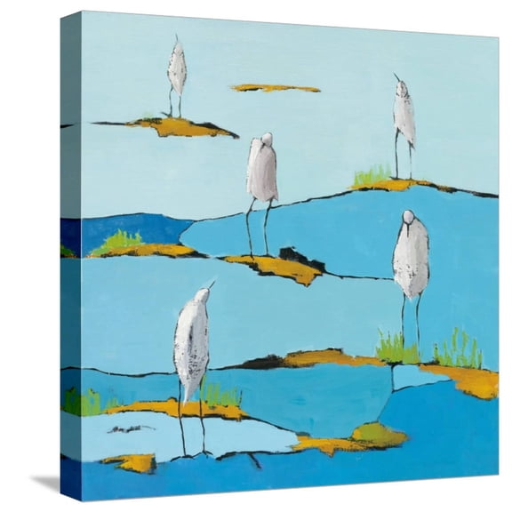 Art.com Beach Bums V2 Stretched Canvas Print Wall Art by Phyllis Adams, 16" x 16"
