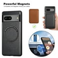 thumbnail image 5 of Dteck Magnetic for Google Pixel 8 Pro Case, Pixel 8 Pro Case Compatible with MagSafe, Slim PU Leather Matte Finish Shockproof Protective Cover for Google Pixel 8 Pro,Black, 5 of 7