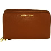 Michael Kors Women's Large Adele Double Zip Leather Wallet Wristlet - Luggage