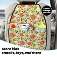 thumbnail image 4 of Goofa Rose Daisy Pattern Car Back Seat Protector for Kids (2 Pack) ,Anti-kick Storage Mat for Car Seats,Shields from Footprints, 4 of 6