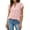 Pink, variant on ZOELNIC Women's Summer V Neck Ruffle Short Sleeve Blouse Business Office Casual Top Shirts,S