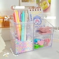 thumbnail image 5 of Clear Acrylic Pen Holder Drawer Organizer for Pens,Pencils,Small Office Supplies, 5 of 18