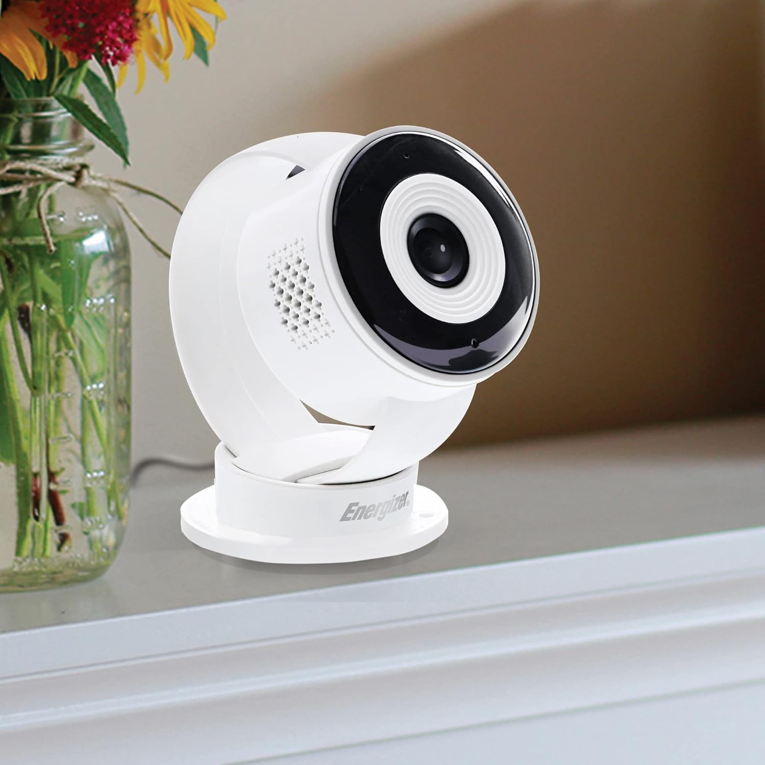 Energizer Smart Wi-Fi Indoor Camera 2-Pack with Smart Wall Tap Outlets, 1080P, Cloud/Micro-SD Card Recording, 2-Way Audio, Night Vision, Remote Access, Motion Alerts, Activity Zones, 2.4GHz Wi-Fi