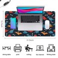 thumbnail image 5 of Long Mouse Pads for Desk,Dinosaur and Bone Silhouette Pattern Desk Mats on Top Of Desks, Desk Mouse Pad Extra Large with 3mm Non-Slip Base and Stitched Edge for Gaming,Office,Work,Home 31.5"x15.7", 5 of 6