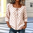 thumbnail image 6 of Fewfanhot Womens Tops 3/4 Length Sleeve with Button Casual V Neck Summer Outfits Fall Fashion Spring Clothes, 6 of 6