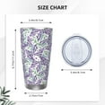 thumbnail image 4 of Salouo Lavender Flowers Print 20oz Tumbler with Lid,Stainless Steel Vacuum Insulated Tumbler Durable Insulated Coffee Mug Thermal Cup with Splash Proof Sliding Lid-Without Straw, 4 of 8