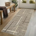 thumbnail image 2 of CAROMIO Area Rug Washable Modern Geometric Floor Decor Perfect for Living Dining Room, 2' x 6' Brown, 2 of 6